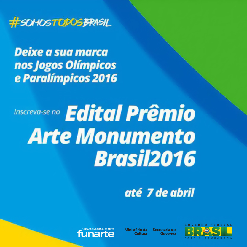 Funarte inscreve para Prmio Arte Monumento Brasil2016