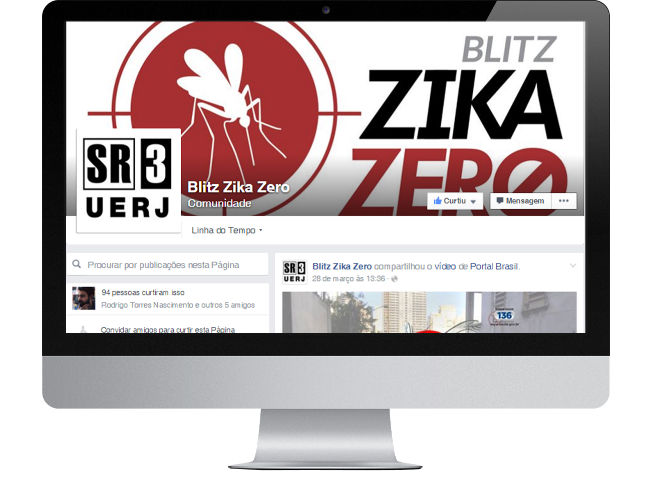 Curta a pgina Blitz Zika Zero no Facebook